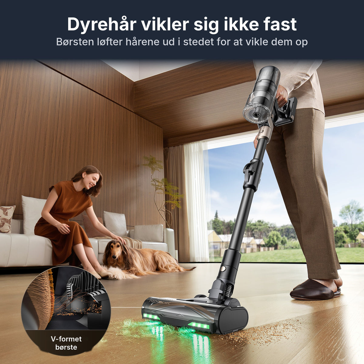 DA – Proscenic P20 børste til dyrehår