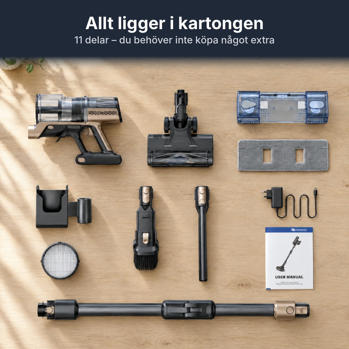 SV – Proscenic P20 tillbehör i kartongen