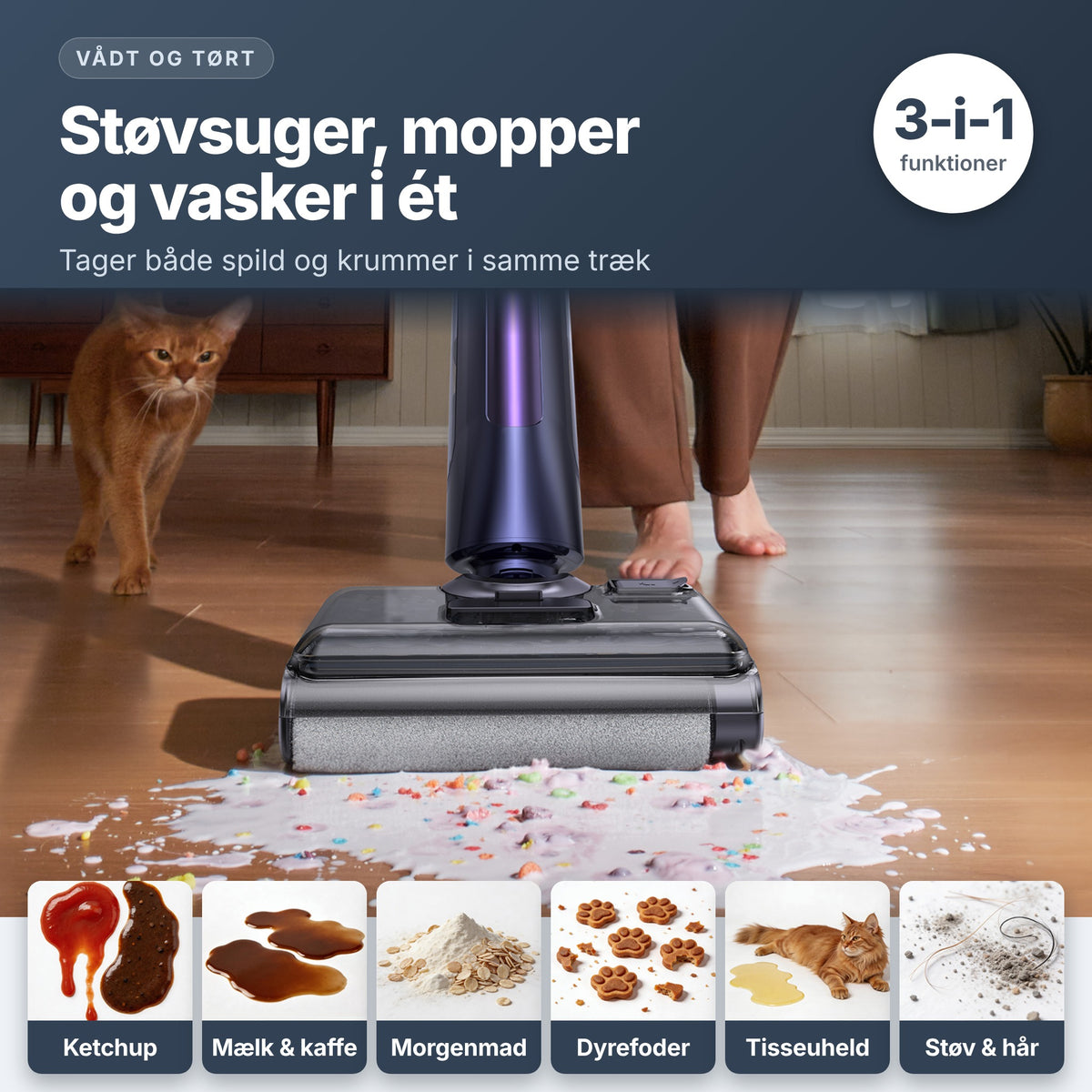 DA – AquaCore 1 tager vådt og tørt snavs i ét træk
