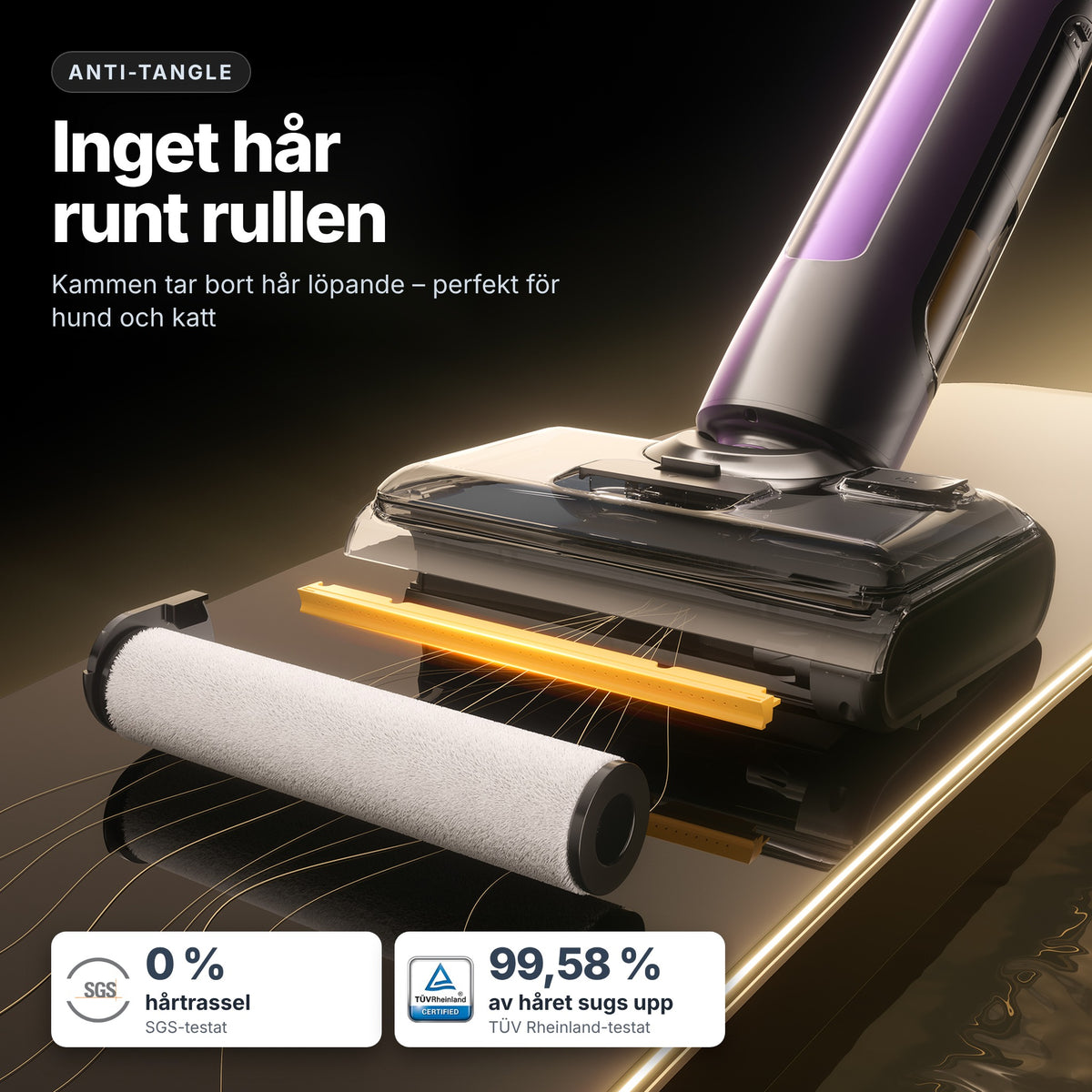 SV – AquaCore 1 anti-tangle utan hår runt rullen